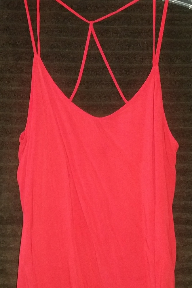 Plus Size XXL Red Criss cross back design top